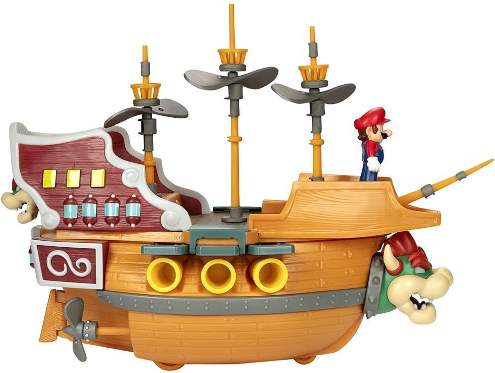 Nintendo Super Mario 2.5" Bowser's Air Ship Deluxe Playset - Jakks Pacific - Ginga Toys