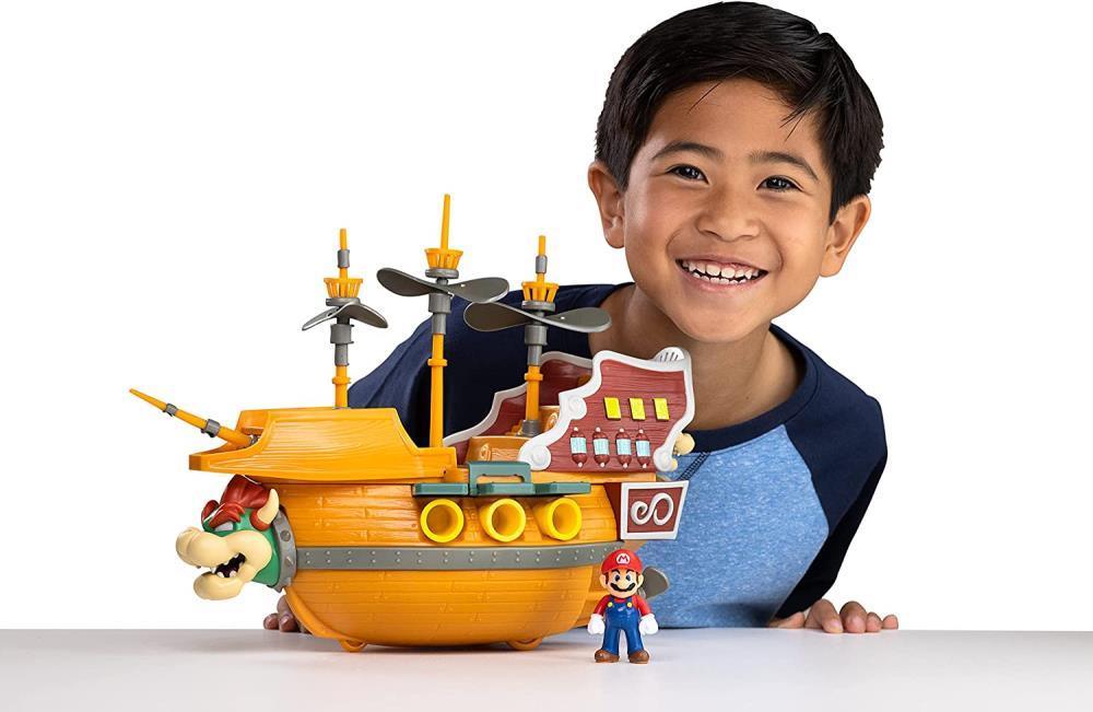 Nintendo Super Mario 2.5" Bowser's Air Ship Deluxe Playset - Jakks Pacific - Ginga Toys
