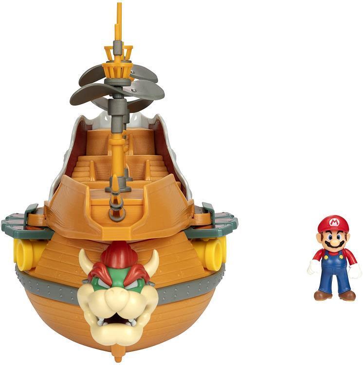 Nintendo Super Mario 2.5" Bowser's Air Ship Deluxe Playset - Jakks Pacific - Ginga Toys