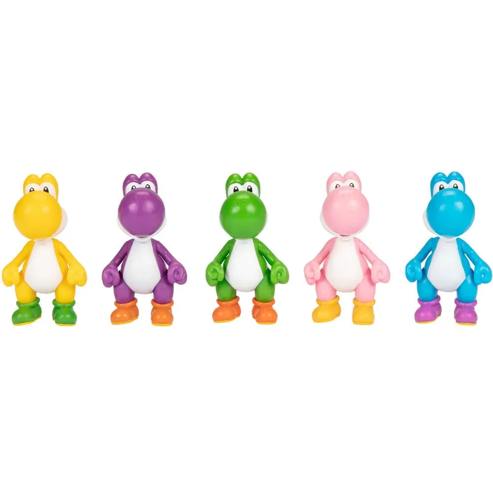 Nintendo Super Mario Bros 2.5" Yoshi 5-pack Figures Set - Ginga Toys