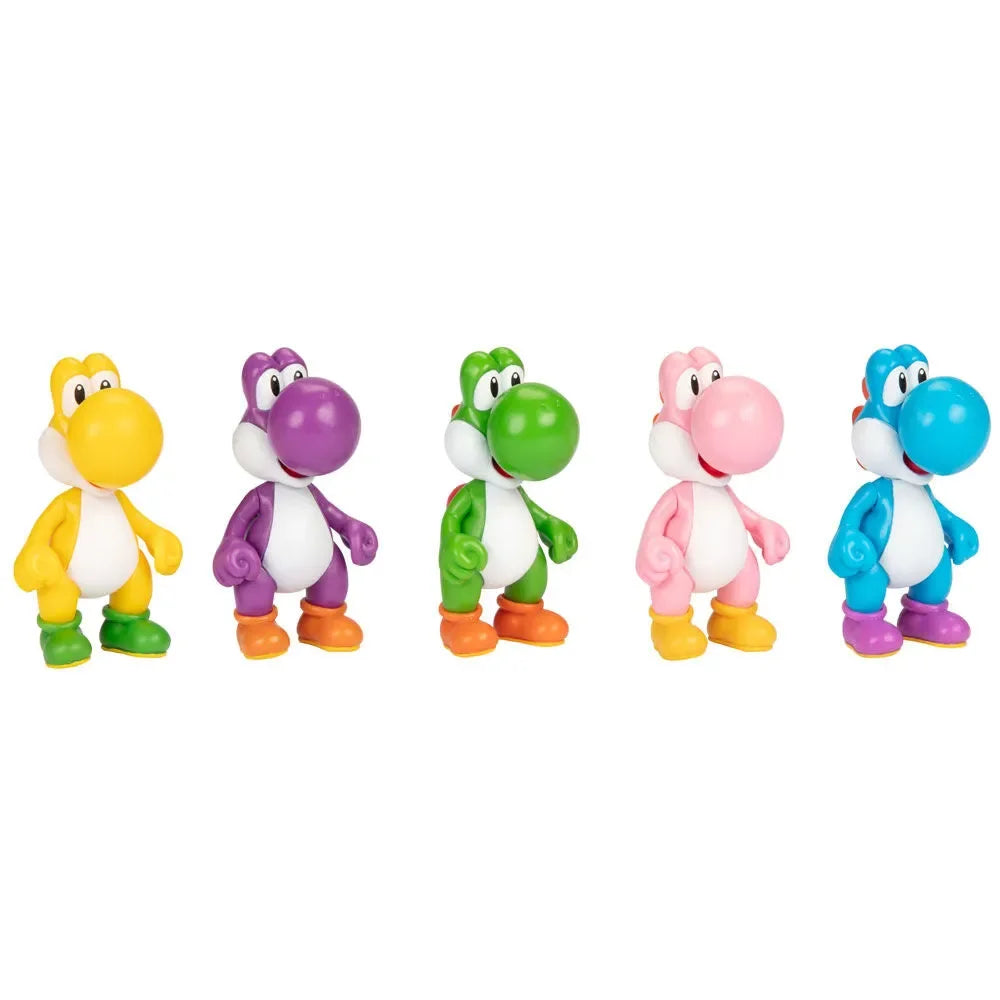 Nintendo Super Mario Bros 2.5" Yoshi 5-pack Figures Set - Ginga Toys