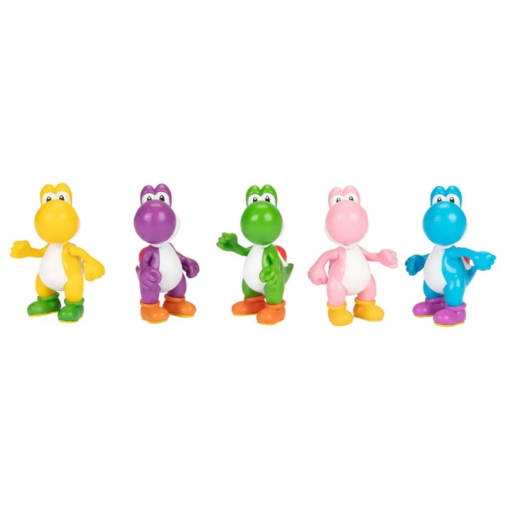 Nintendo Super Mario Bros 2.5" Yoshi 5-pack Figures Set - Ginga Toys