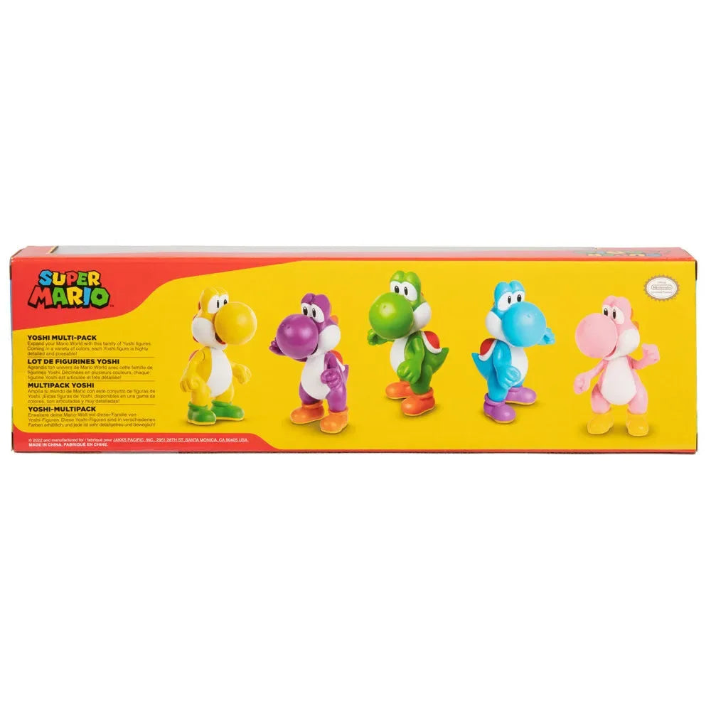 Nintendo Super Mario Bros 2.5" Yoshi 5-pack Figures Set - Ginga Toys