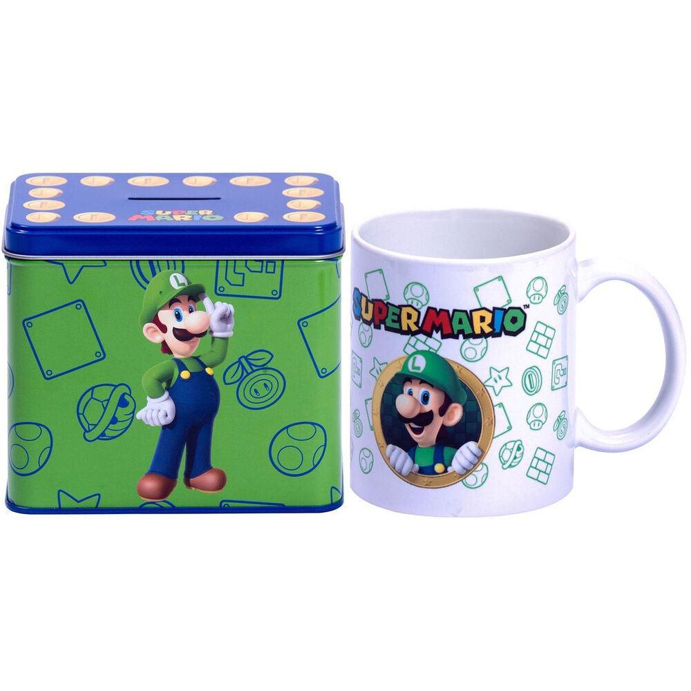 Nintendo Super Mario Bros. - Luigi Mug + Piggy Bank Set - Nintendo - Ginga Toys