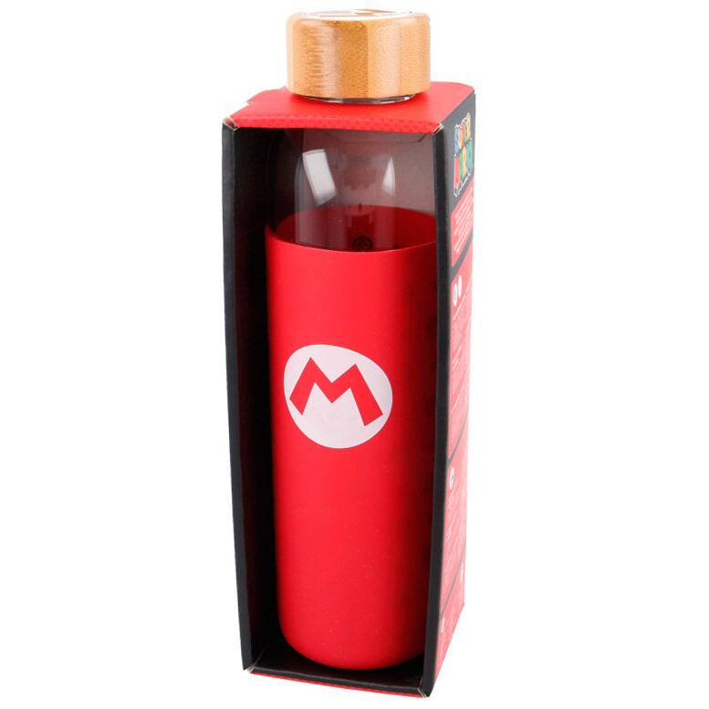 Nintendo Super Mario Bros silicone cover glass bottle 585 ml - Stor - Ginga Toys