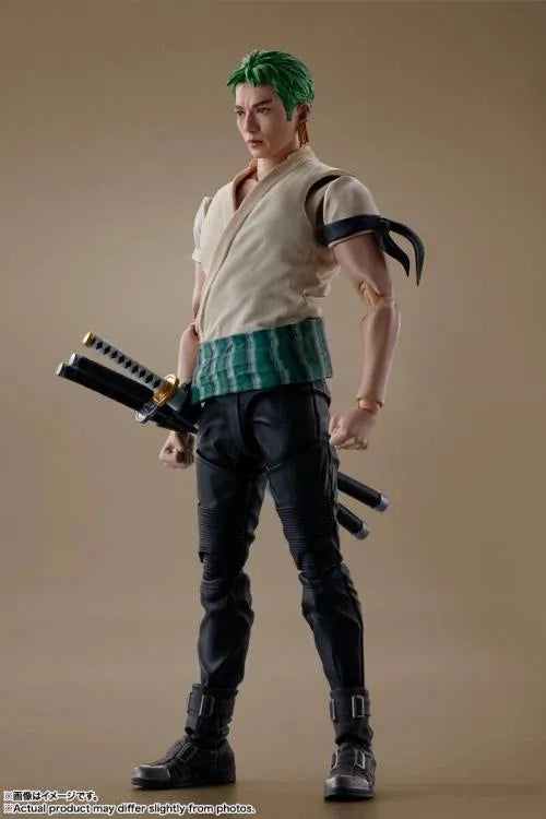 One Piece (A Netflix Series) S.H.Figuarts Roronoa Zoro Action Figure - Ginga Toys