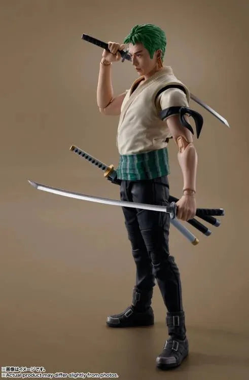 One Piece (A Netflix Series) S.H.Figuarts Roronoa Zoro Action Figure - Ginga Toys