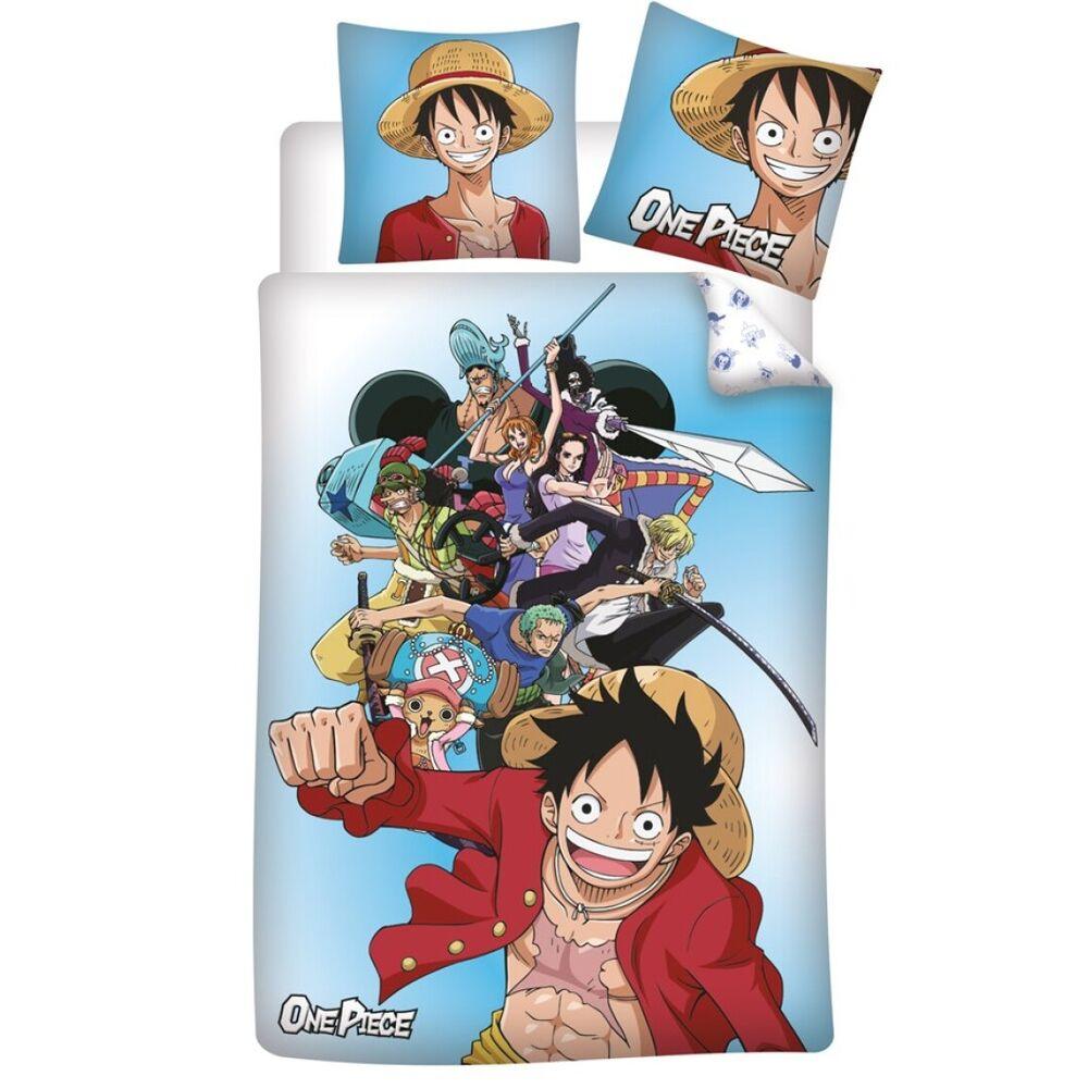 One Piece Microfiber Duvet Cover Bed 90cm and Cushion Cover Set - TOEI Animation - Ginga Toys