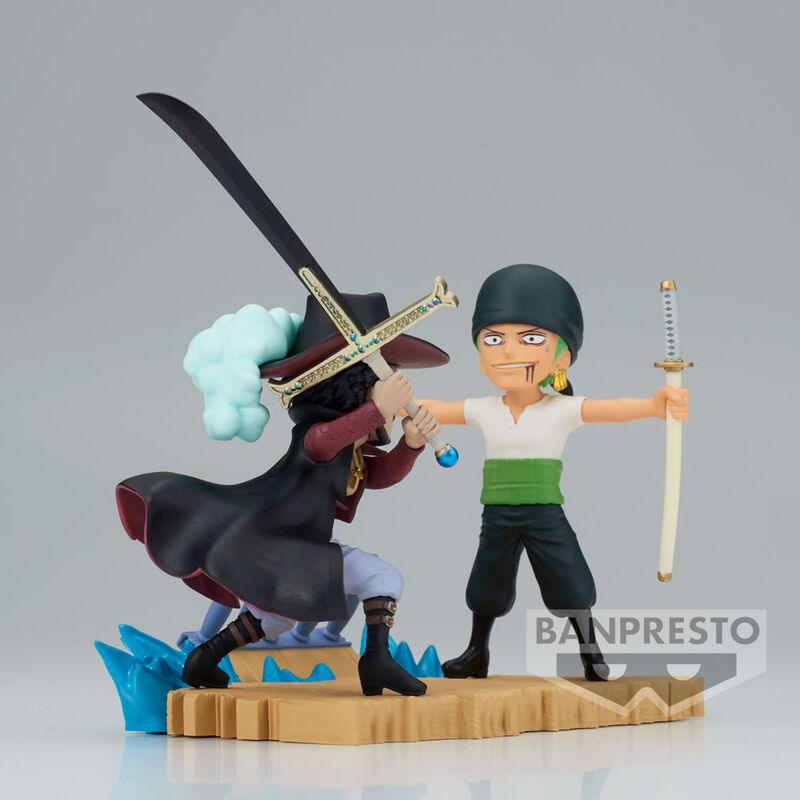 One Piece World Collectable Figure Log Stories Roronoa Zoro vs. Dracule Mihawk - Banpresto - Ginga Toys