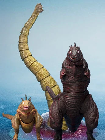 BANDAI TAMASHII NATIONS S.H.MonsterArts Shin Godzilla 2016 Second Form Third Form and Giant Unidentified Creature figure set - Ginga Toys