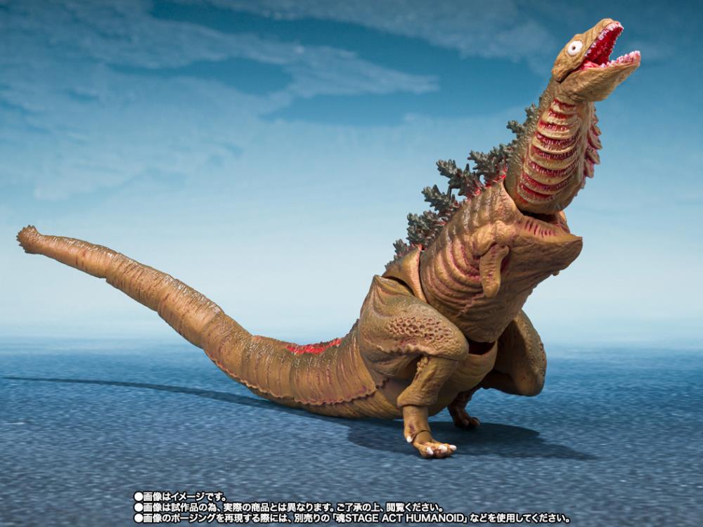 BANDAI TAMASHII NATIONS S.H.MonsterArts Shin Godzilla 2016 Second Form Third Form and Giant Unidentified Creature figure set - Ginga Toys