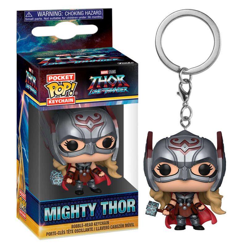 Funko Pocket Pop! Keychain Marvel - Thor Love and Thunder - Mighty Thor Figure - Funko - Ginga Toys
