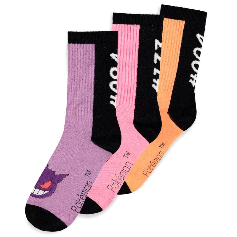 Pokémon - Adult Sport Socks Pack 3 Pieces 35/38 - Difuzed - Ginga Toys