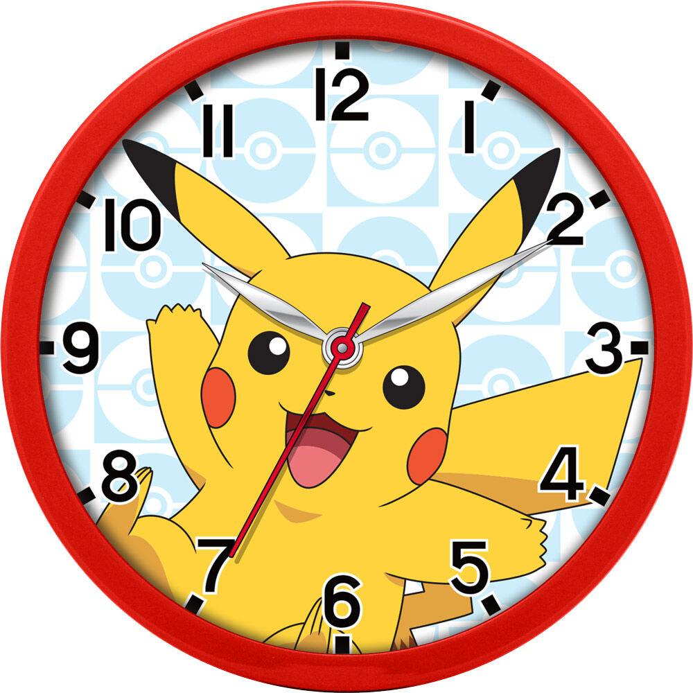 Pokémon Pikachu Kids wall clock 25cm - Nintendo - Ginga Toys
