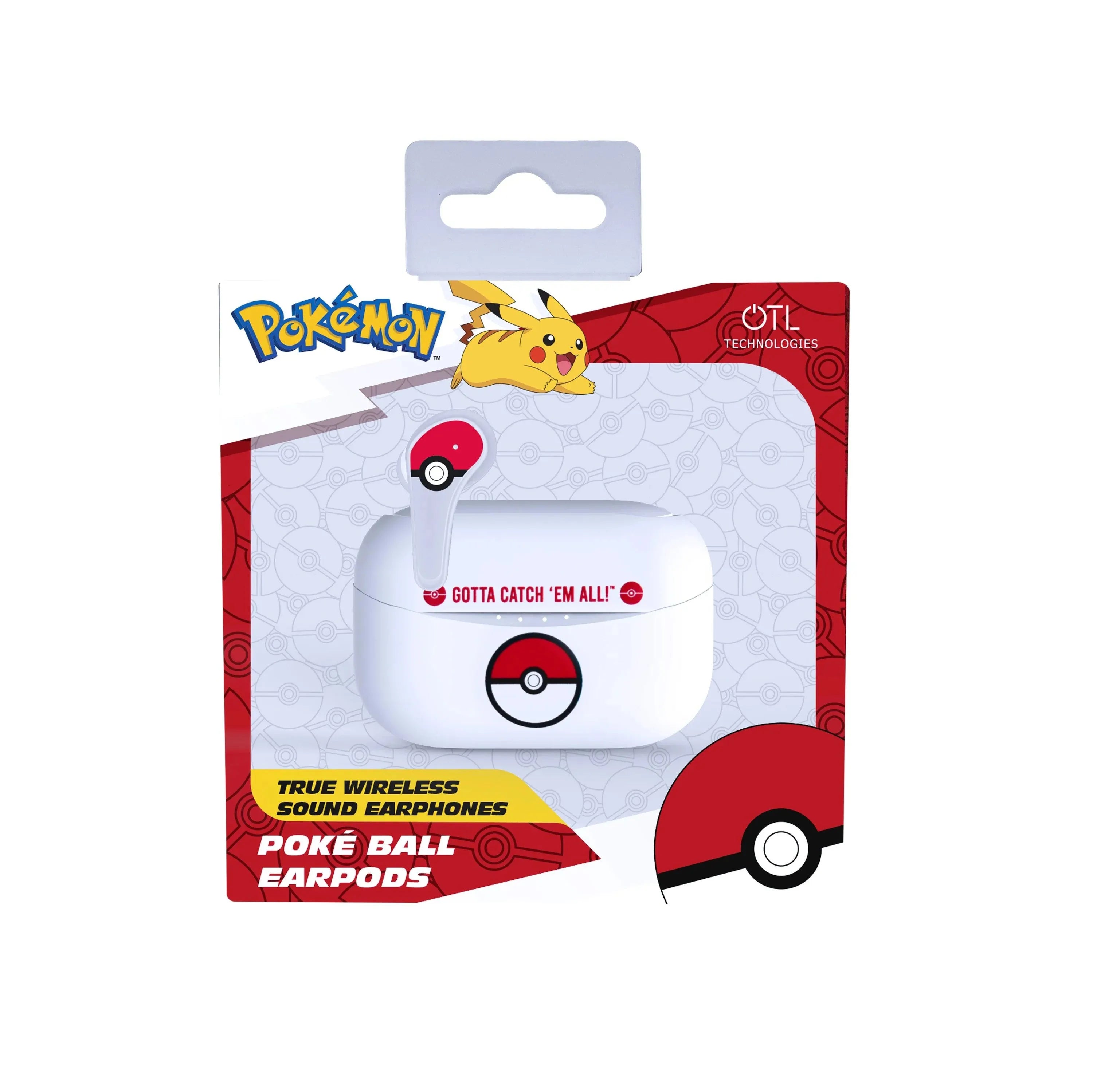 Pokémon Pokeball TWS Wireless Earphones - Earpods White - Ginga Toys
