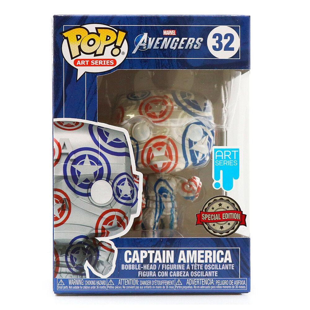 Funko POP Patriotic Age Captain America Art Series Vinyl Figure #32 Exclusive - Funko - Ginga Toys