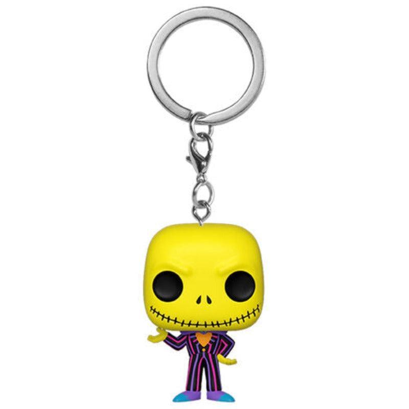 Pop! Keychain: The Nightmare Before Christmas Jack Skellington (Blacklight) Vinyl Figure - Funko - Ginga Toys