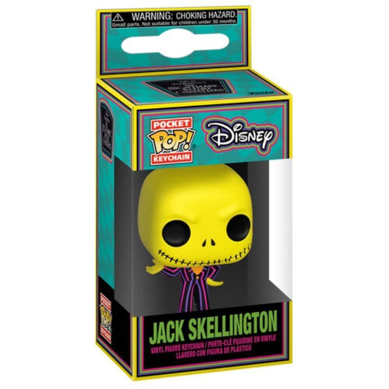 Pop! Keychain: The Nightmare Before Christmas Jack Skellington (Blacklight) Vinyl Figure - Funko - Ginga Toys