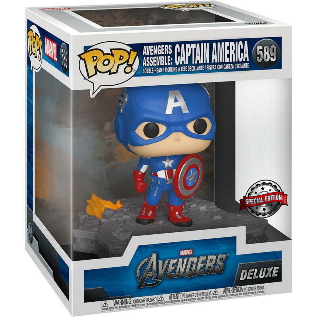 Funko POP Marvel Avengers Assemble - Captain America Vinyl Figure #589 - Funko - Ginga Toys