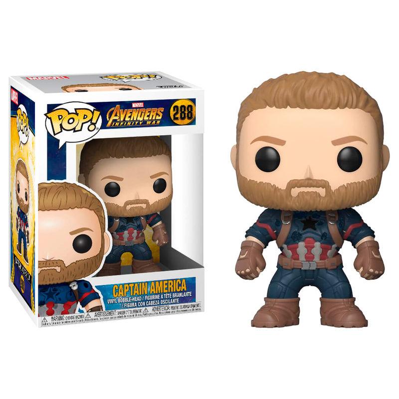 Pop! Marvel: Avengers Infinity War Captain America Bobble-Head Vinyl Figure - Funko - Ginga Toys
