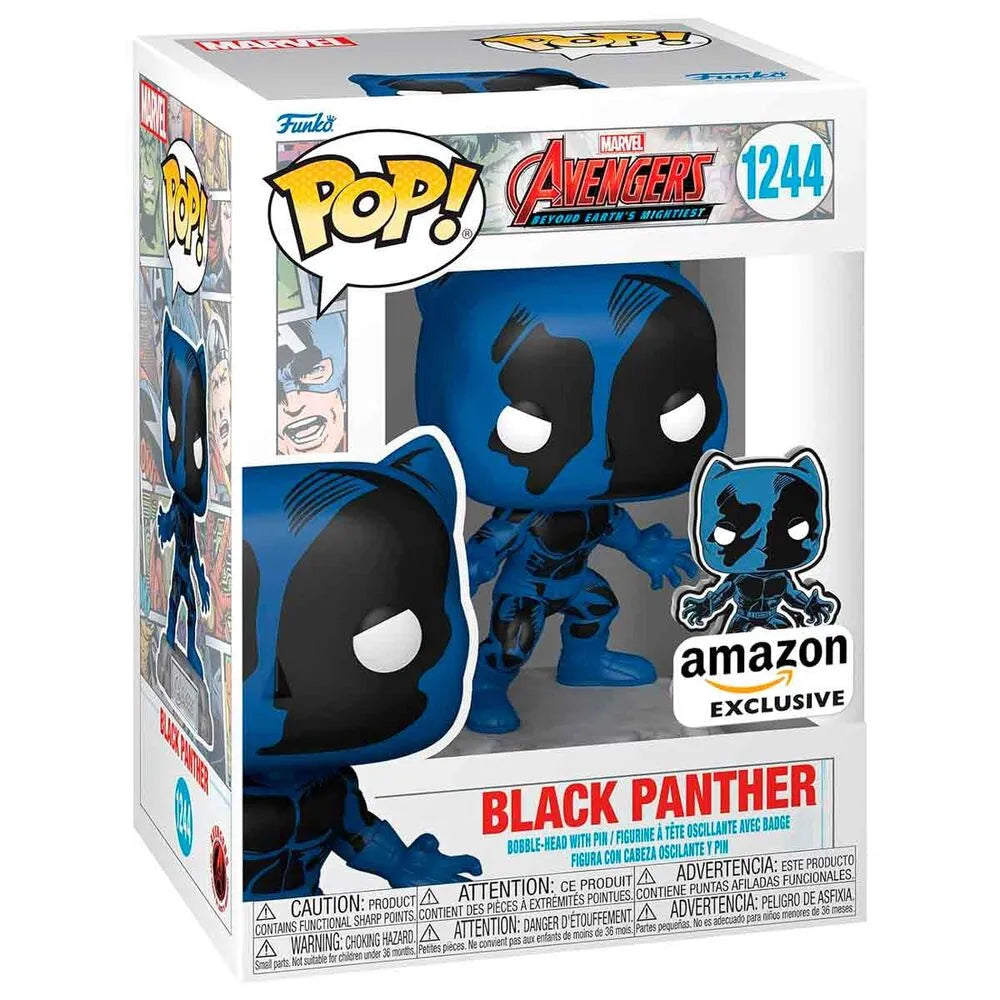 Pop! Marvel Comic: Avengers 60th Black Panther Exclusive Figure / Pin #1244 - Ginga Toys