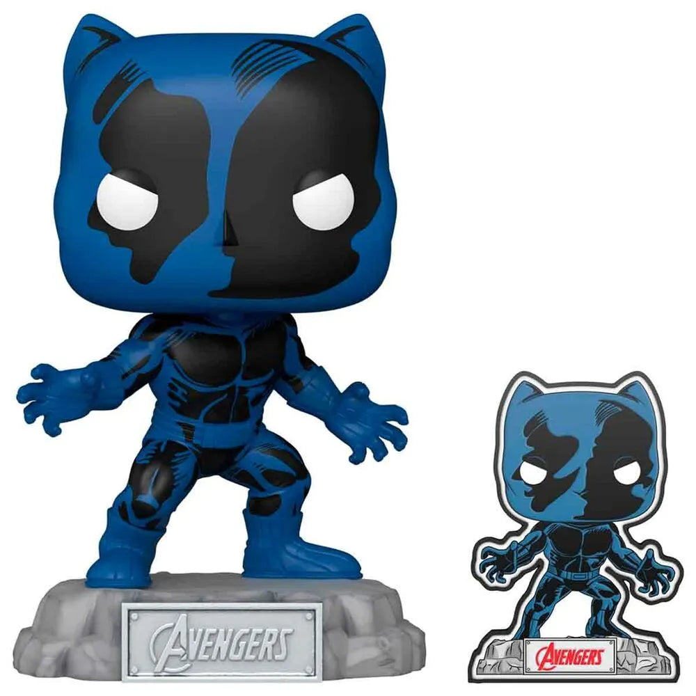 Pop! Marvel Comic: Avengers 60th Black Panther Exclusive Figure / Pin #1244 - Ginga Toys