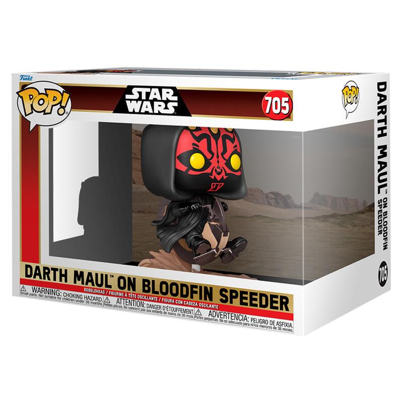 Pop! Rides Deluxe: Star Wars: The Phantom Menace 25th Darth Maul on Bloodfin Speeder Figure #705 - Ginga Toys