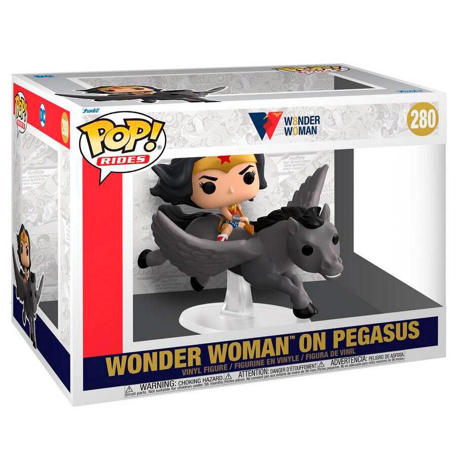Pop! Rides Super Deluxe: Wonder Woman 80th - Wonder Woman on Pegasus Figure #280 - Funko - Ginga Toys