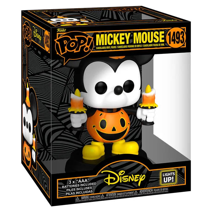 Pop! Super: Disney - Light-Up Mickey Mouse in Pumpkin Costume Figure #1493 - Ginga Toys