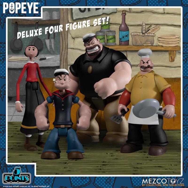 Popeye Classic Comic Strip 5 Points Deluxe Boxed Set - Mezco Toyz - Ginga Toys