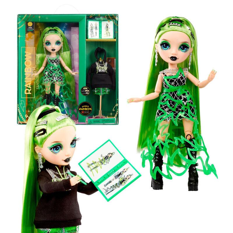 Rainbow High Fantastic Fashion Jade Hunter - Green 11” Fashion Doll Playset - MGA - Ginga Toys