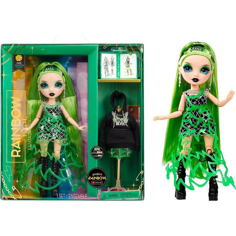 Rainbow High Fantastic Fashion Jade Hunter - Green 11” Fashion Doll Playset - MGA - Ginga Toys