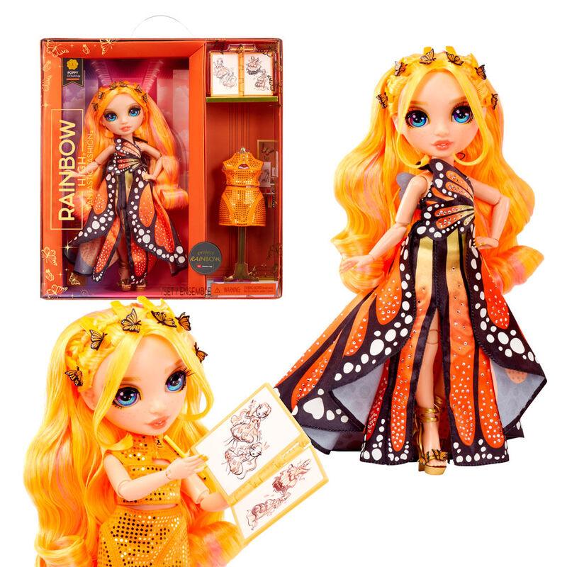 Rainbow High Fantastic Fashion Poppy Rowan - Orange 11” Fashion Doll Playset - MGA - Ginga Toys