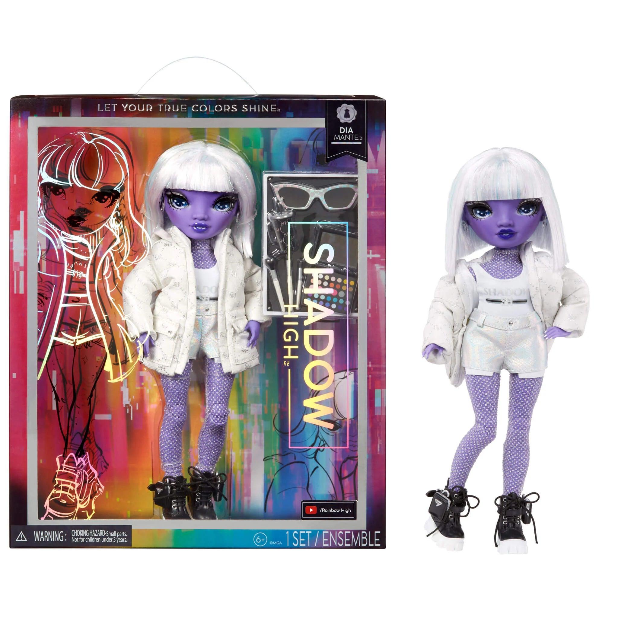 Rainbow High Shadow Dia Mante - Purple Fashion Doll - MGA - Ginga Toys