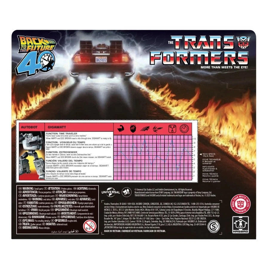 Transformers Collaborative Back to the Future x Transformers Gigawatt Action Figure