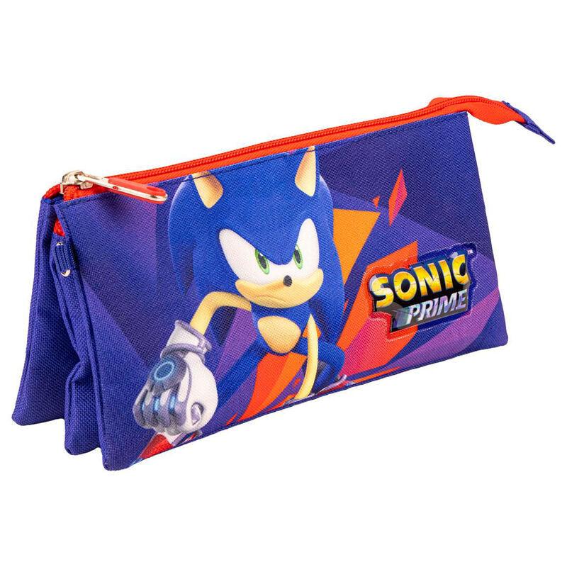 Sonic Prime triple pencil case - Cerda - Ginga Toys