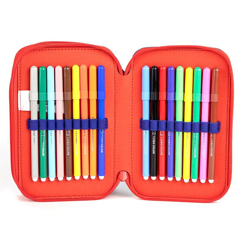 Sonic Prime triple pencil case With Accessories - Cerda - Ginga Toys