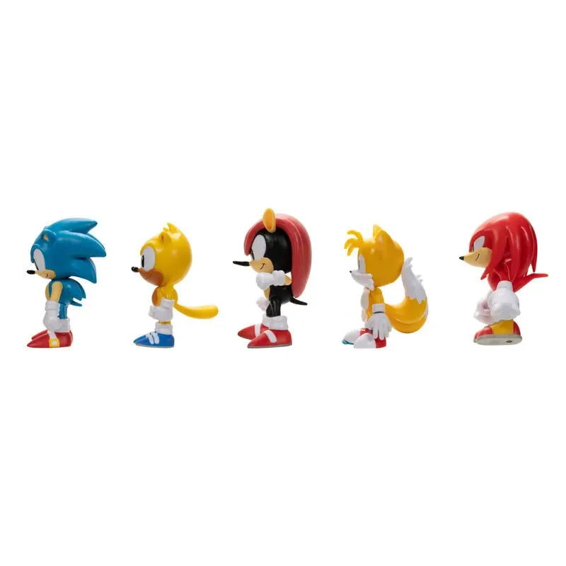 Lot De 5 Badges Carrés Sonic The Hedgehog – Collection Ensky Japan – Neuf