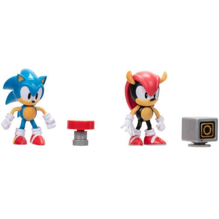 Sonic the Hedgehog - Classic Sonic & Classic Mighty 4" Action Figure 2 Pack - Jakks Pacific - Ginga Toys