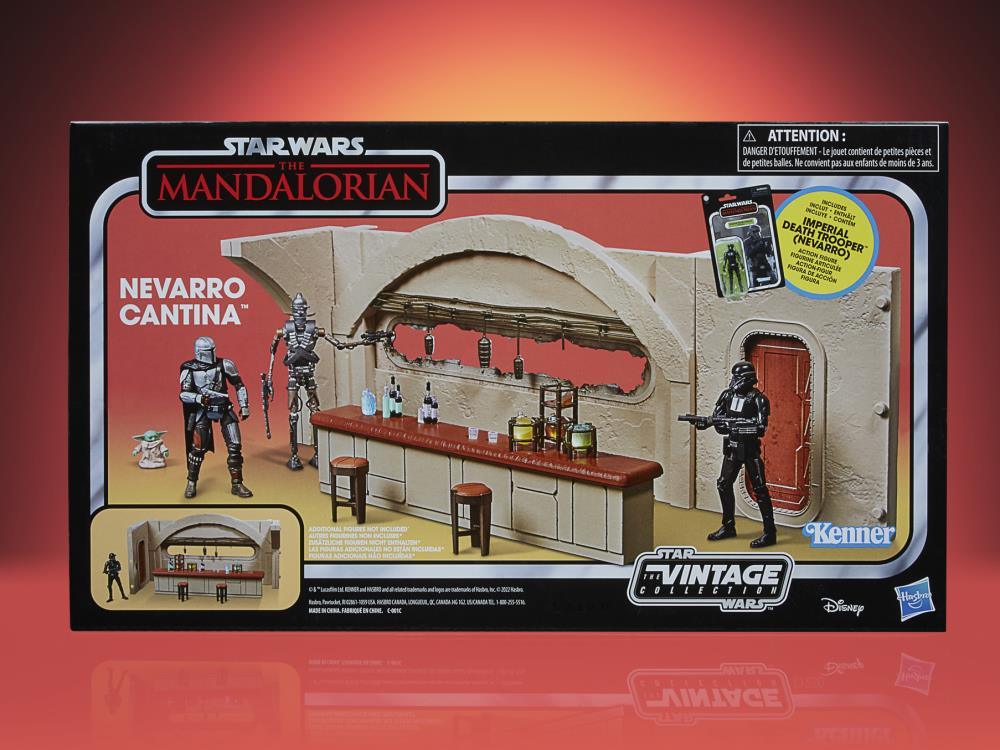 Star Wars The Mandalorian Nevarro Cantina + Imperial Death Trooper Action Figure Playset (The Vintage Collection) - Hasbro - Ginga Toys