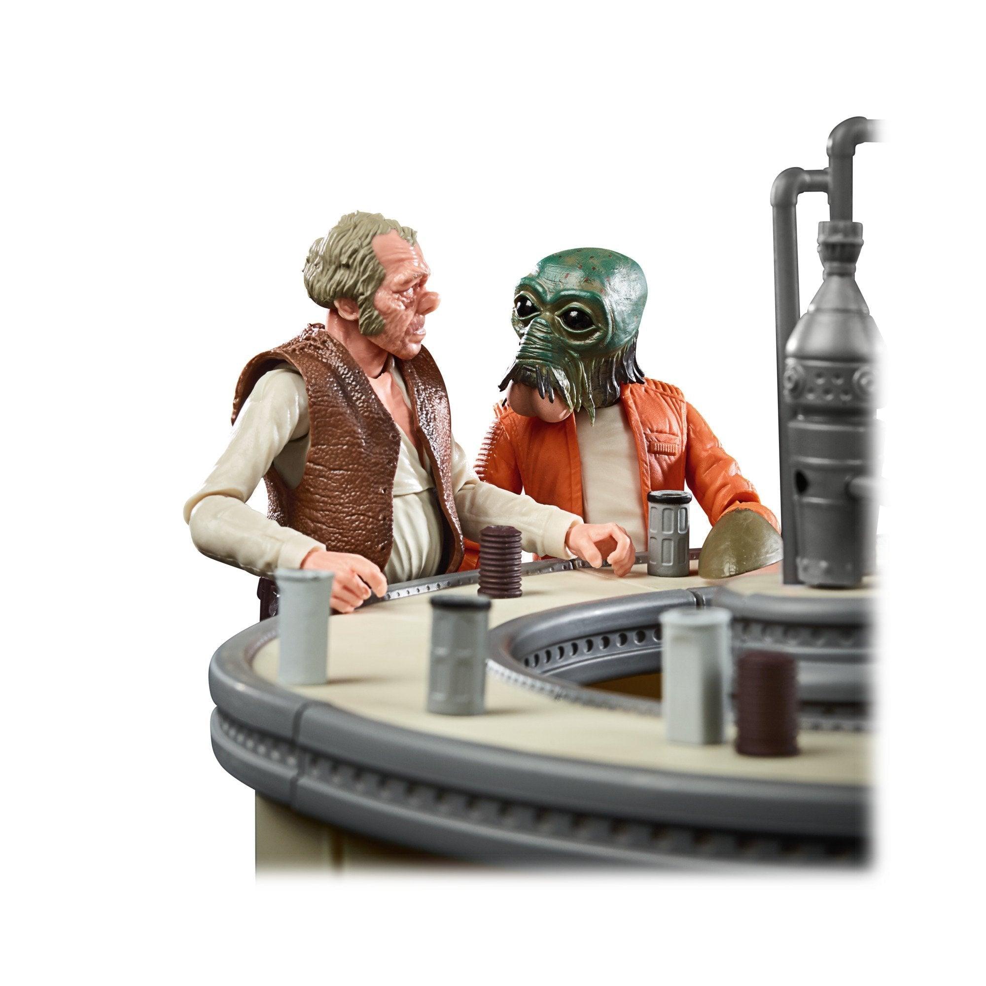 Star Wars The Power Of The Force Cantina Dr. Evazan, Ponda Baba & Obi-Wan Kenobi Playset Figures(The Black Series) - Hasbro - Ginga Toys
