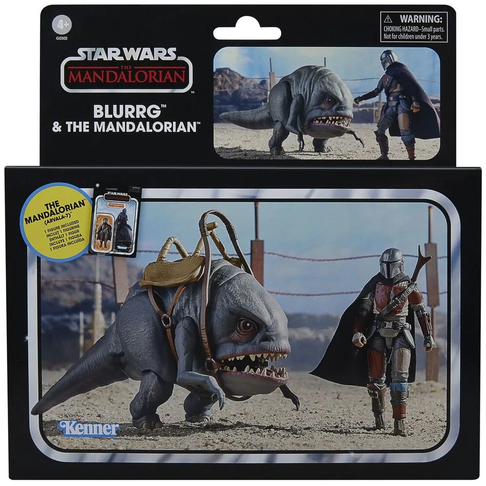 Star Wars: The Vintage Collection The Mandalorian (Arvala-7) & Blurrg Action Figure Set - Ginga Toys
