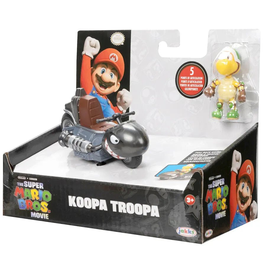 Super Mario Bros. The Movie Koopa Troopa Pull Back kart Racer - Ginga Toys
