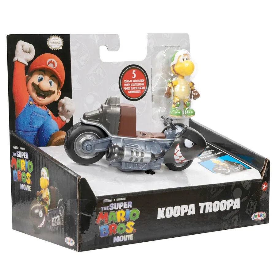 Super Mario Bros. The Movie Koopa Troopa Pull Back kart Racer - Ginga Toys