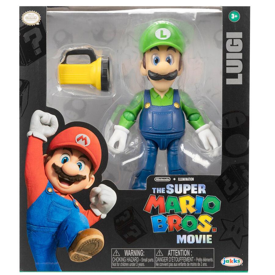 Super Mario Bros The Movie - Luigi Figure with Flashlight Accessory - Jakks Pacific - Ginga Toys