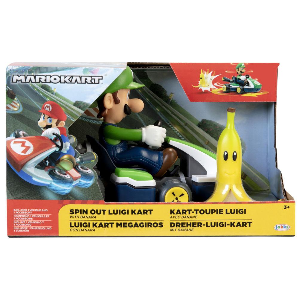 Super Mario Kart spin Out Luigi Kart Car figure - Jakks Pacific - Ginga Toys