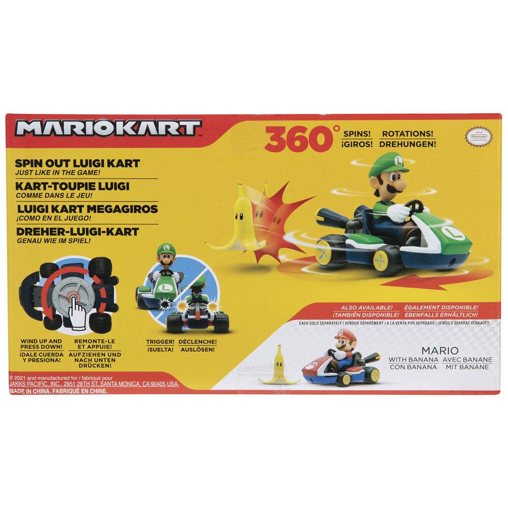 Super Mario Kart spin Out Luigi Kart Car figure - Jakks Pacific - Ginga Toys