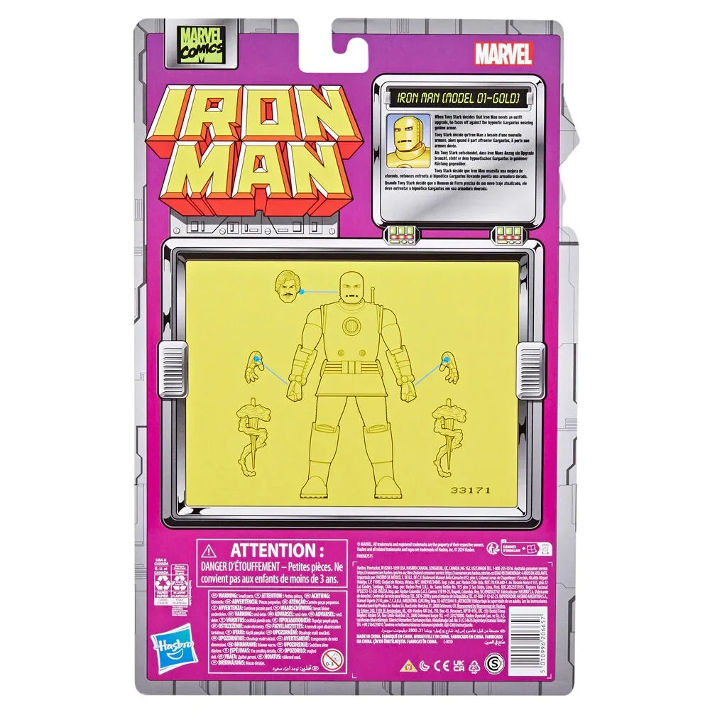 Tales of Suspense Marvel Legends Retro Collection Iron Man (Model 01 - Gold) - Ginga Toys