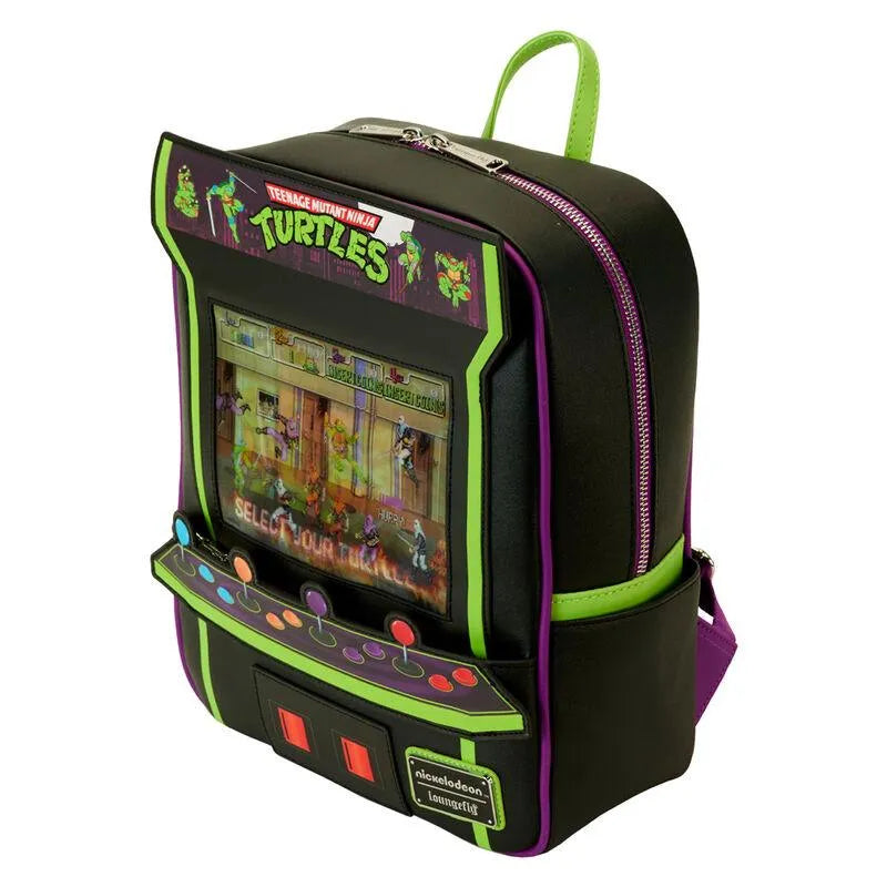 Teenage Mutant Ninja Turtles 40th Vintage Arcade Lenticular Glow Mini Backpack - Ginga Toys