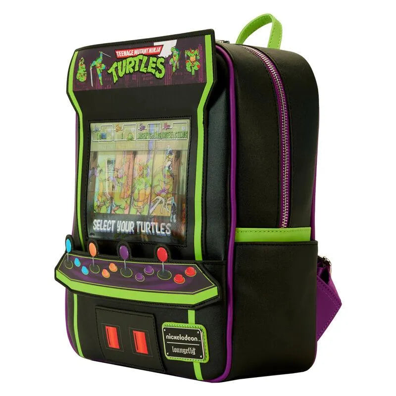 Teenage Mutant Ninja Turtles 40th Vintage Arcade Lenticular Glow Mini Backpack - Ginga Toys
